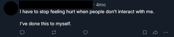 People don't interact much on here. It feels more like yelling into the void than any other platform.
